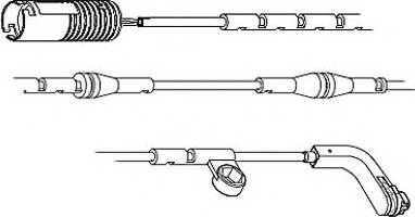 Carrab Brake Parts 8222 - Contact d'avertissement, usure des plaquettes de frein cwaw.fr