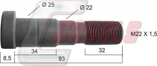 Casals 21120 - Boulon de roue cwaw.fr