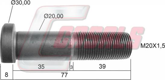 Casals 21246 - Boulon de roue cwaw.fr