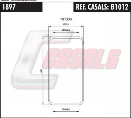 Casals B1012 - Ressort pneumatique, suspension pneumatique cwaw.fr