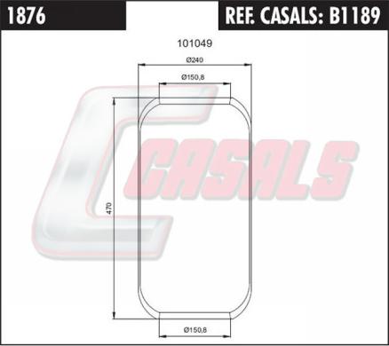 Casals B1189 - Ressort pneumatique, suspension pneumatique cwaw.fr