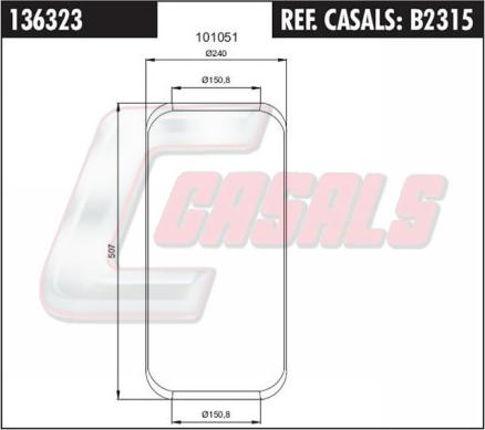 Casals B2315 - Ressort pneumatique, suspension pneumatique cwaw.fr