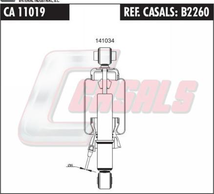 Casals B2260 - Amortisseur, suspension de la cabine cwaw.fr