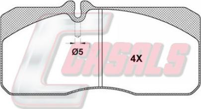 Casals BKM987 - Kit de plaquettes de frein, frein à disque cwaw.fr