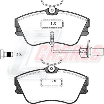 Casals BKM970 - Kit de plaquettes de frein, frein à disque cwaw.fr