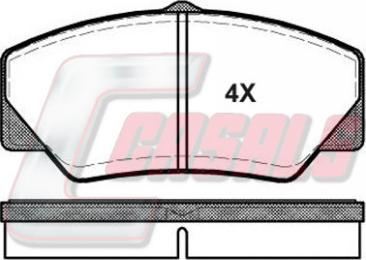 Casals BKM450 - Kit de plaquettes de frein, frein à disque cwaw.fr