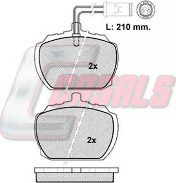 Casals BKM833 - Kit de plaquettes de frein, frein à disque cwaw.fr