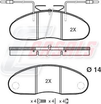 Casals BKM791 - Kit de plaquettes de frein, frein à disque cwaw.fr