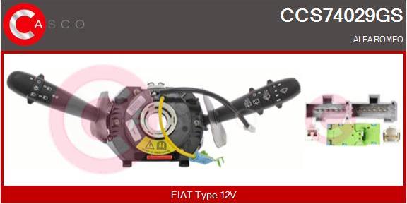 Casco CCS74029GS - Commutateur de colonne de direction cwaw.fr