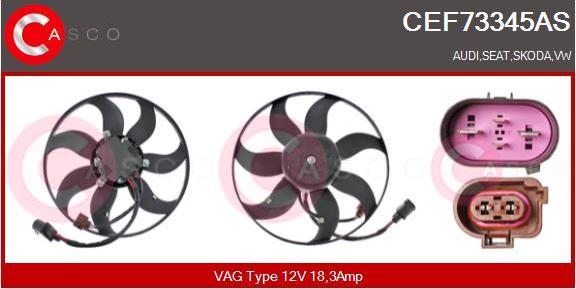 Casco CEF73345AS - Ventilateur, refroidissement du moteur cwaw.fr