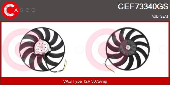 Casco CEF73340GS - Ventilateur, refroidissement du moteur cwaw.fr