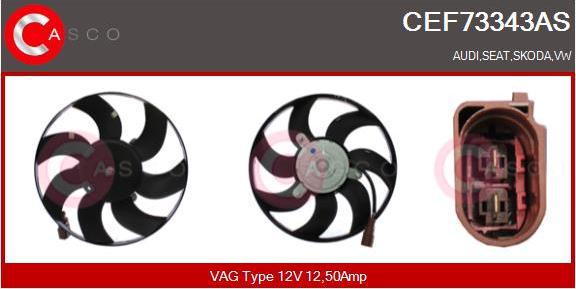 Casco CEF73343AS - Ventilateur, refroidissement du moteur cwaw.fr