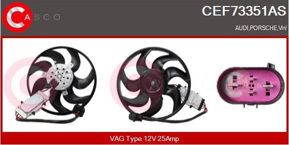 Casco CEF73351AS - Ventilateur, refroidissement du moteur cwaw.fr