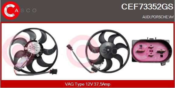 Casco CEF73352GS - Ventilateur, refroidissement du moteur cwaw.fr