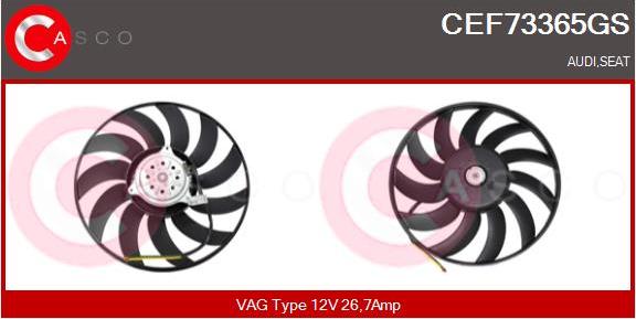 Casco CEF73365GS - Ventilateur, refroidissement du moteur cwaw.fr