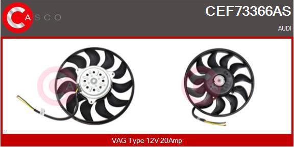 Casco CEF73366AS - Ventilateur, refroidissement du moteur cwaw.fr