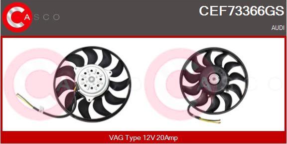 Casco CEF73366GS - Ventilateur, refroidissement du moteur cwaw.fr