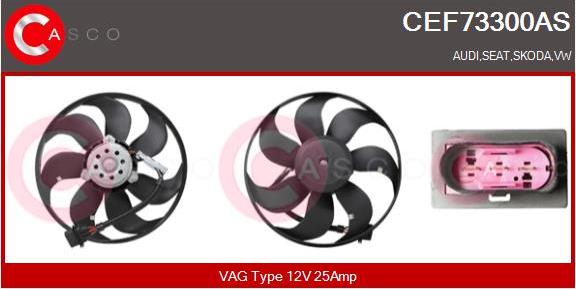 Casco CEF73300AS - Ventilateur, refroidissement du moteur cwaw.fr