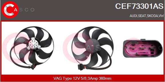 Casco CEF73301AS - Ventilateur, refroidissement du moteur cwaw.fr