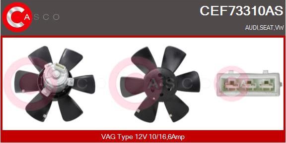 Casco CEF73310AS - Ventilateur, refroidissement du moteur cwaw.fr