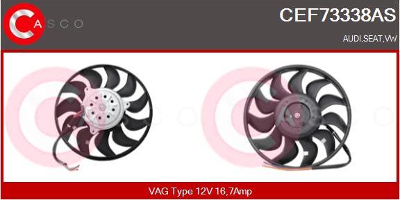 Casco CEF73338AS - Ventilateur, refroidissement du moteur cwaw.fr