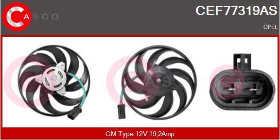 Casco CEF77319AS - Ventilateur, refroidissement du moteur cwaw.fr