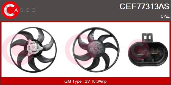 Casco CEF77313AS - Ventilateur, refroidissement du moteur cwaw.fr