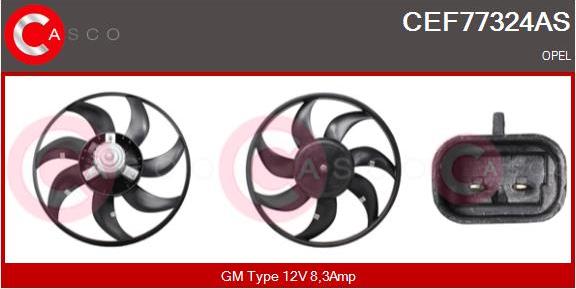 Casco CEF77324AS - Ventilateur, refroidissement du moteur cwaw.fr