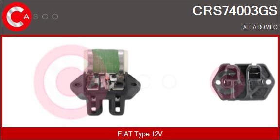 Casco CRS74003GS - Résistance de série, moteur électrique-ventilateur du radiat cwaw.fr