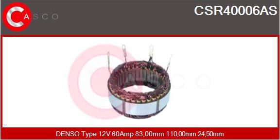 Casco CSR40006AS - Stator, alternateur cwaw.fr