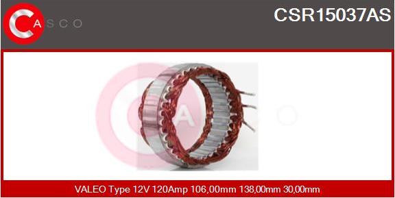 Casco CSR15037AS - Stator, alternateur cwaw.fr