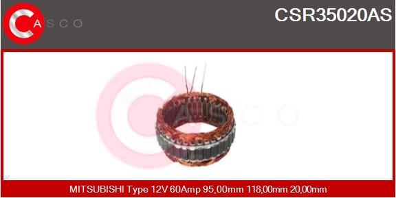 Casco CSR35020AS - Stator, alternateur cwaw.fr