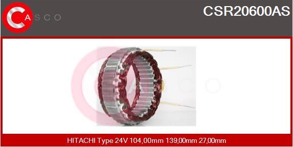 Casco CSR20600AS - Stator, alternateur cwaw.fr