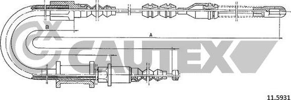 Cautex 487446 - Tirette à câble, frein de stationnement cwaw.fr