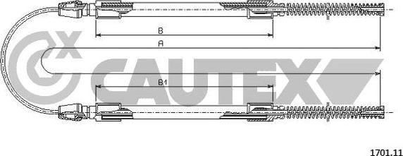Cautex 048905 - Tirette à câble, frein de stationnement cwaw.fr