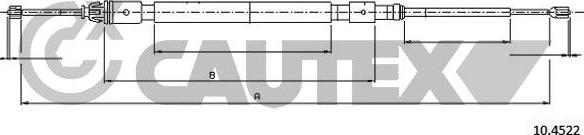 Cautex 766175 - Tirette à câble, frein de stationnement cwaw.fr