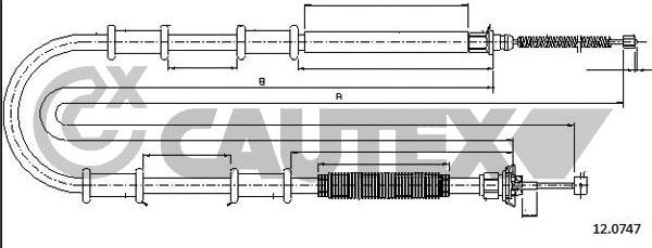 Cautex 761057 - Tirette à câble, frein de stationnement cwaw.fr