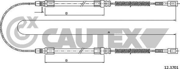 Cautex 761038 - Tirette à câble, frein de stationnement cwaw.fr