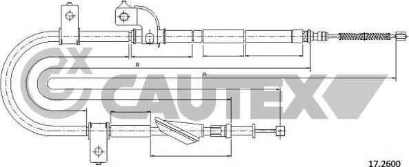 Cautex 762627 - Tirette à câble, frein de stationnement cwaw.fr
