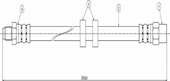 CAVO C800 461B - Flexible de frein cwaw.fr