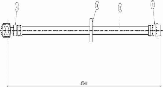 CAVO C800 543B - Flexible de frein cwaw.fr