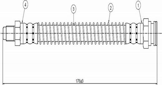 CAVO C800 570C - Flexible de frein cwaw.fr