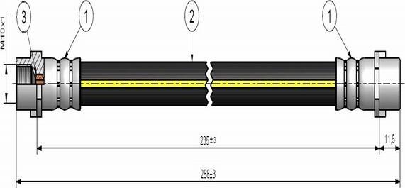 CAVO C800 064B - Flexible de frein cwaw.fr