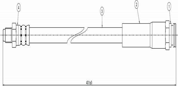 CAVO C800 068A - Flexible de frein cwaw.fr