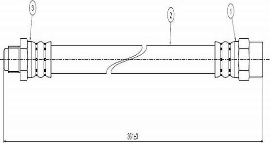 CAVO C800 005A - Flexible de frein cwaw.fr