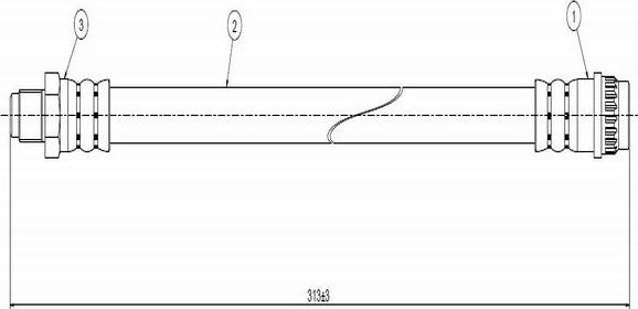 CAVO C800 297A - Flexible de frein cwaw.fr