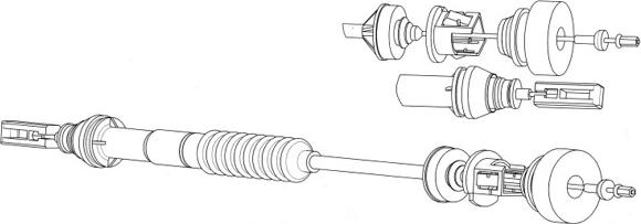 CEF PU01153 - Tirette à câble, commande d'embrayage cwaw.fr