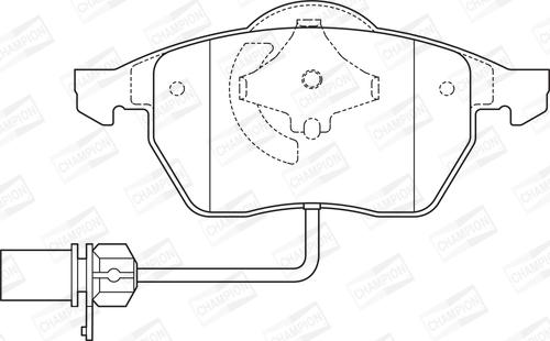 Champion 571982CH - Kit de plaquettes de frein, frein à disque cwaw.fr