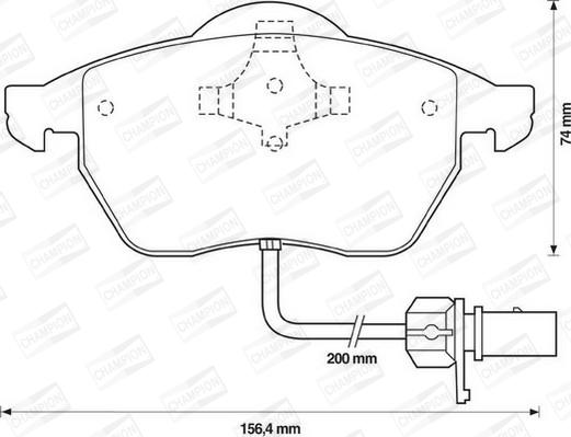 Champion 571982CH - Kit de plaquettes de frein, frein à disque cwaw.fr