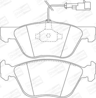 Champion 571884CH - Kit de plaquettes de frein, frein à disque cwaw.fr